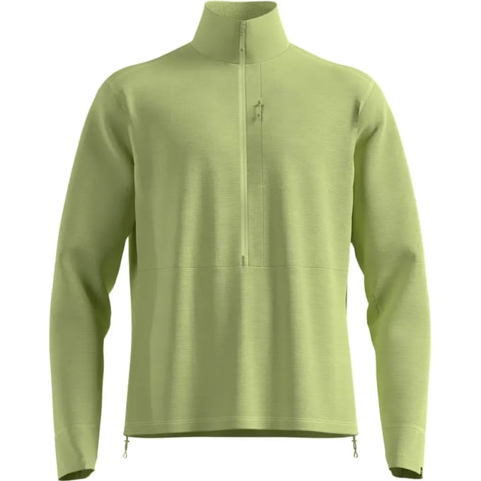 Odlo Grid Fleece Met Halve Rits Groen M Man