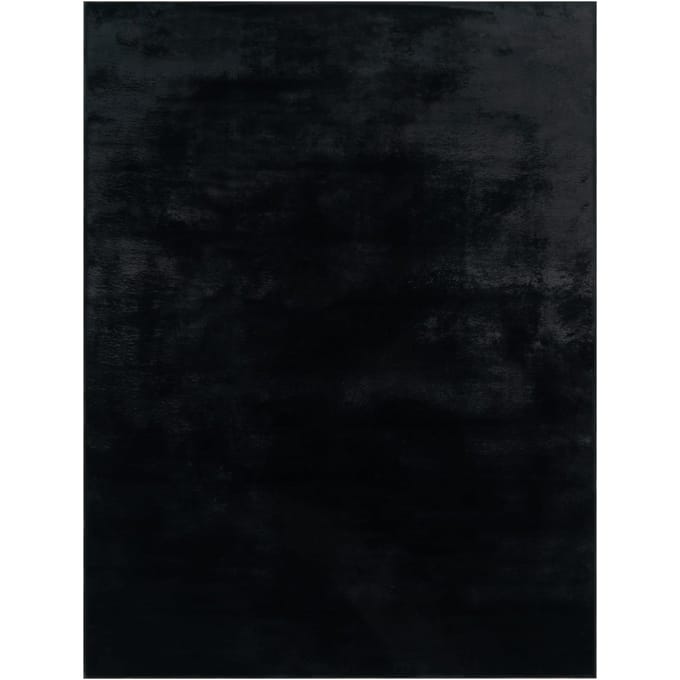 Zacht kleed Solina zwart 80x150 cm