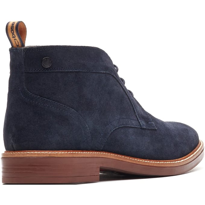 Base London Lincoln Chukka Leren Heren Navy Boots