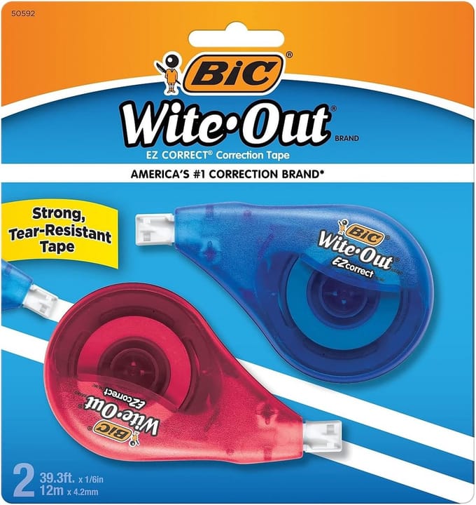 Correctietape voor snelle en eenvoudige foutcorrectie - 2-pack