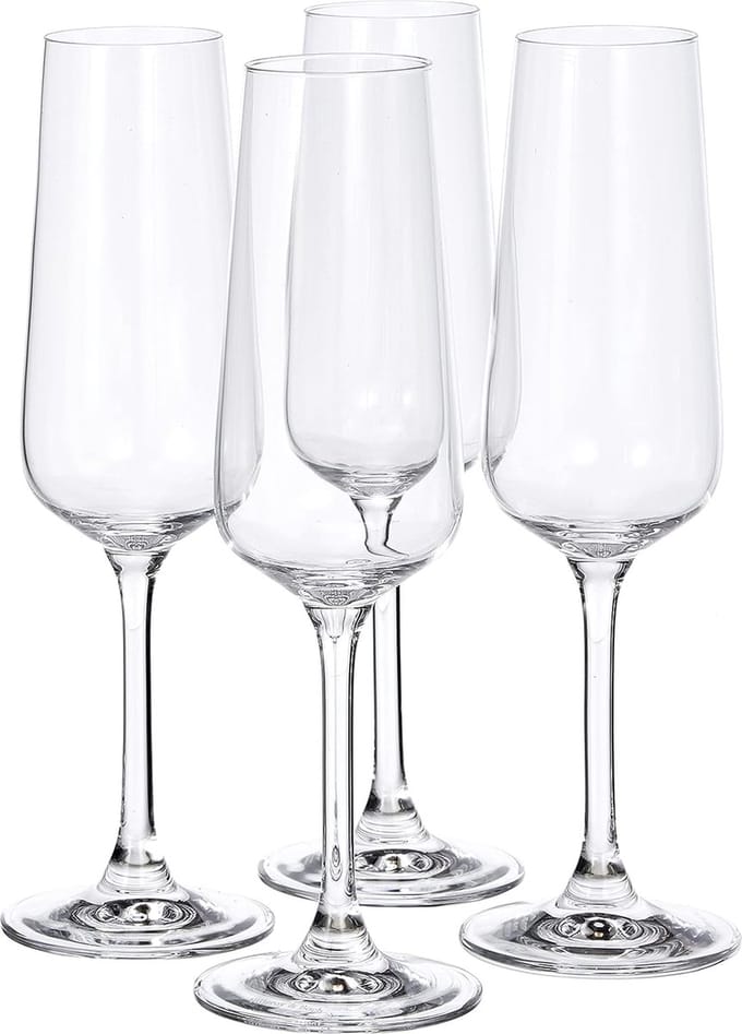 champagneglas-set, 4-dlg., 250 ml, Kristalglas