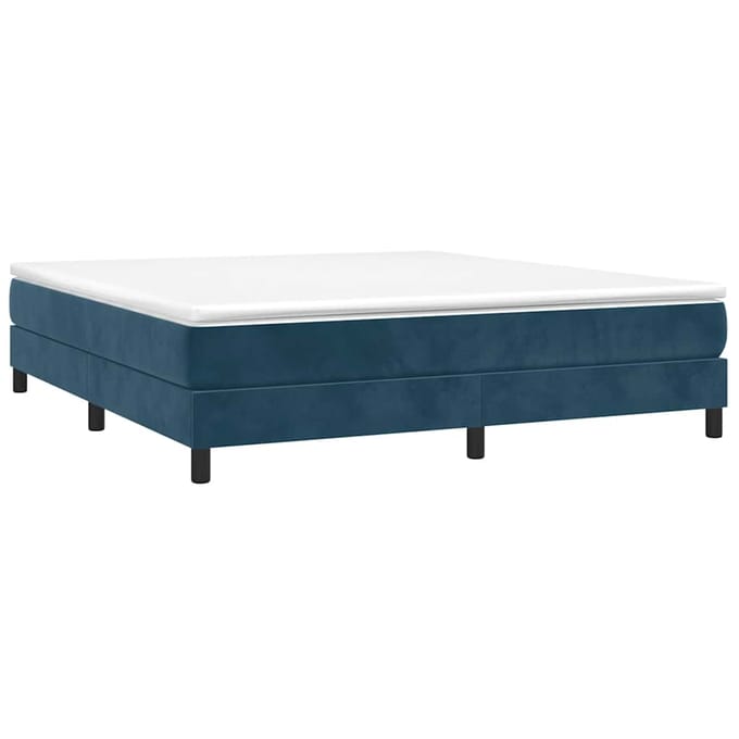 vidaXL - Boxspring - bed - 180x200 - cm - fluweel - donkerblauw