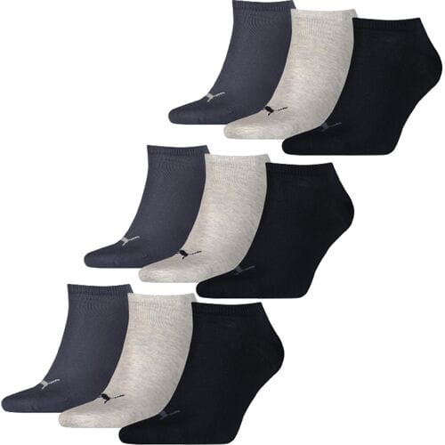 Puma Sneakersokken Plain 9-pack Navy / Grey / Nightshadow Blue-39/42