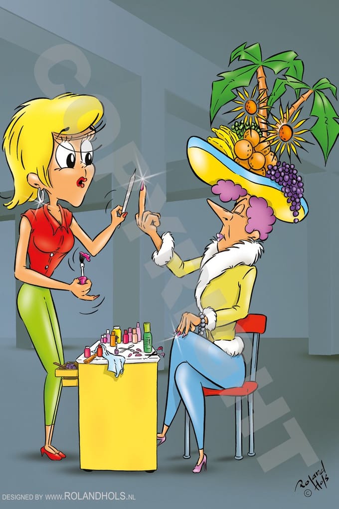 Afspraakkaart Nagelstudio - Cartoon 'Middelvinger' - 100 stuks