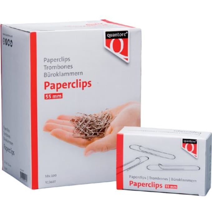 Paperclip Quantore R50 55mm lang 100 stuks