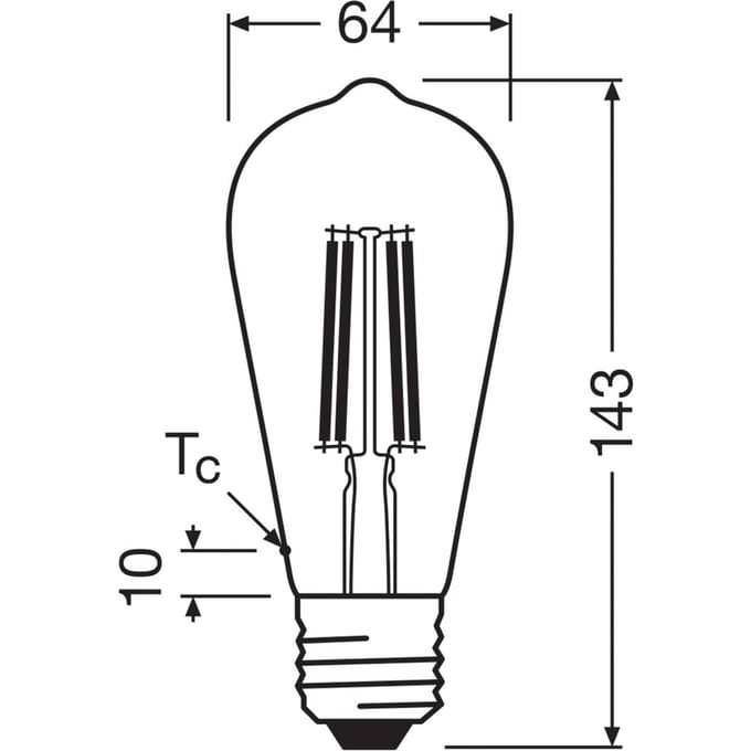 OSRAM LED lamp Edison E27 5W Filament 4.000K