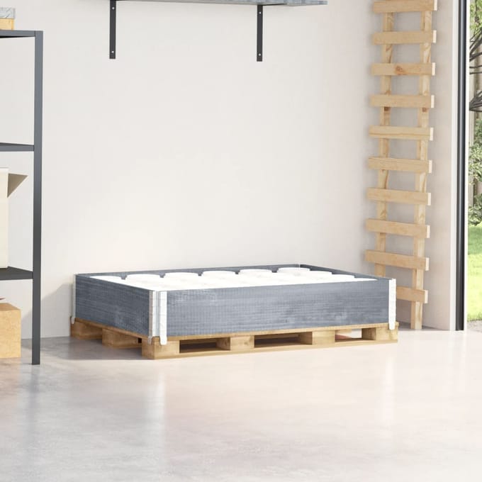 vidaXL Palletopzetrand 120x80 cm massief grenenhout grijs