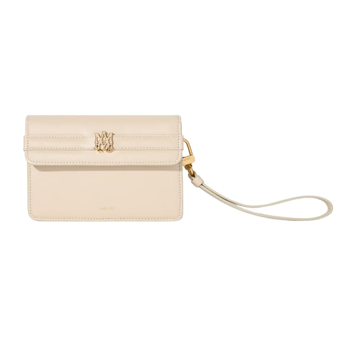 Amiri Calf "ma" Kleine Clutch Alabaster Tas