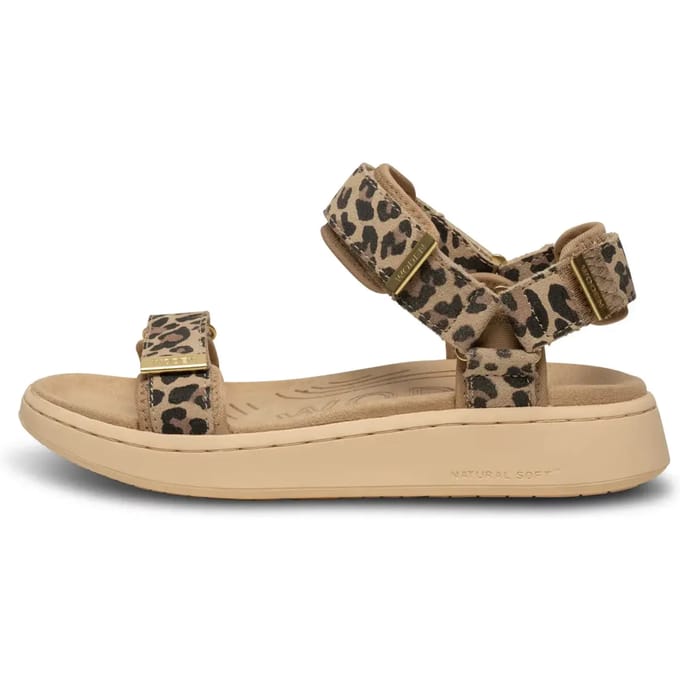 Woden Woden Line Sandalen beige Leopard