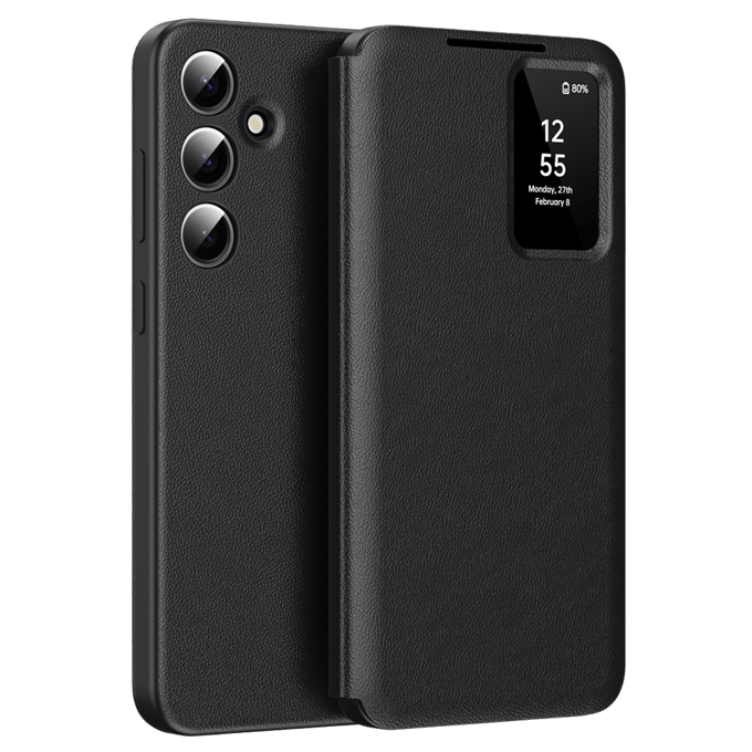 CaseBody Samsung Galaxy S24 Smart Cover Zwart