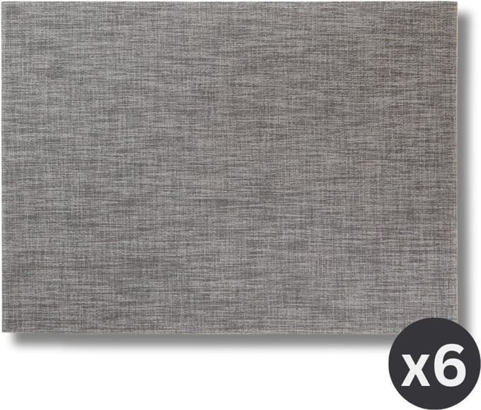 ZICZAC - Placemat PURUS - SET/6 - Microban, antibacterieel, donkergrijs