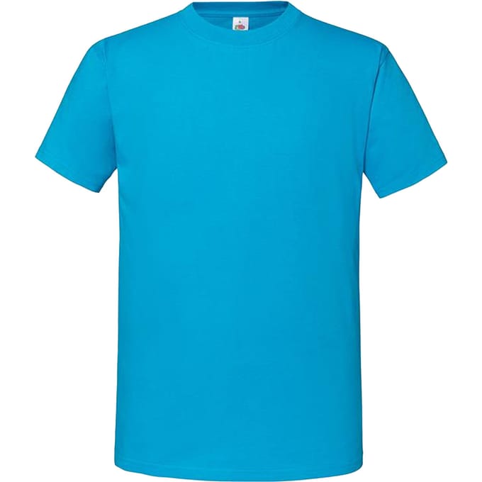 Fruit Of The Loom Mens Ringgesponnen Premium Tshirt (Azuurblauw)