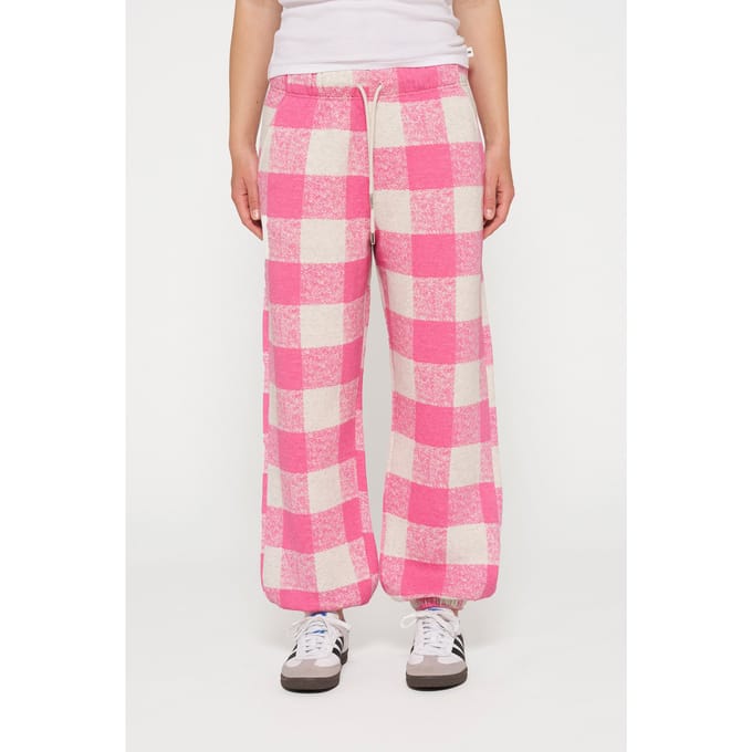 10DAYS Bar Jogger Foam Check Bright Pink Maat: M | Joggingbroeken Outlet | Dames | Roze