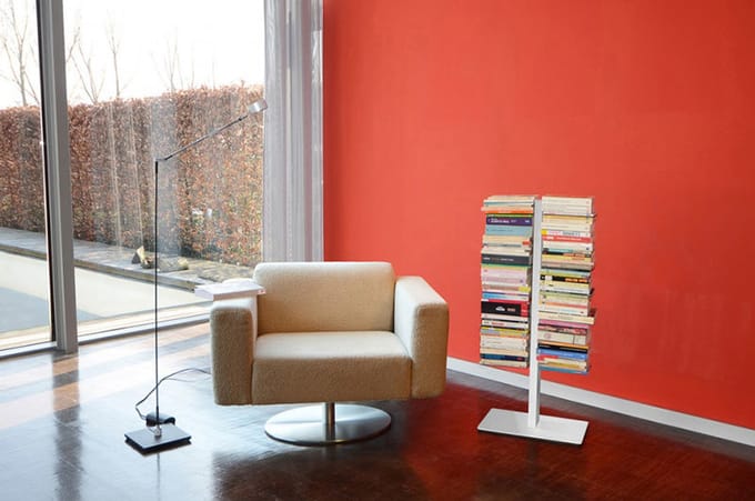 Radius - Booksbaum dubbel boekenrek - wit - Hoogte 91 cm