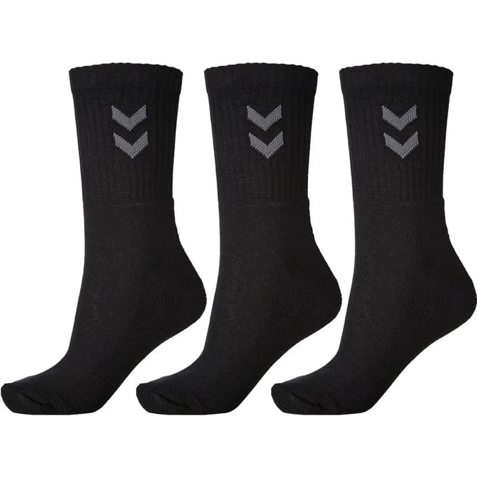Hummel Basic Sportsokken - Maat 36-40 - Unisex - zwart/grijs