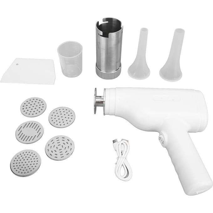 Handheld Noodle Maker Volautomatisch Draadloos Draagbaar Noodle Maakmachine voor Keuken L white