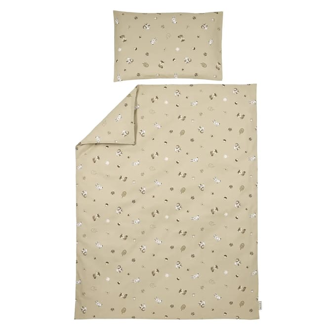 Meyco Baby Forest Animals Dekbedovertrek Ledikant - Sand - 100x135cm