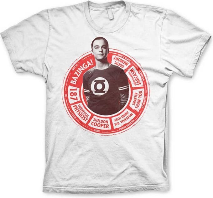 The Big Bang Theory Heren Tshirt -S- Sheldon Circle Wit