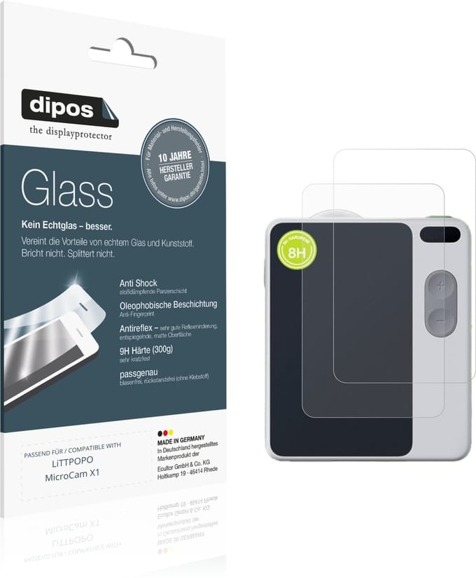 dipos – 2x Matte Pantserfolie geschikt voor LiTTPOPO MicroCam X1 | 9H Screenprotector