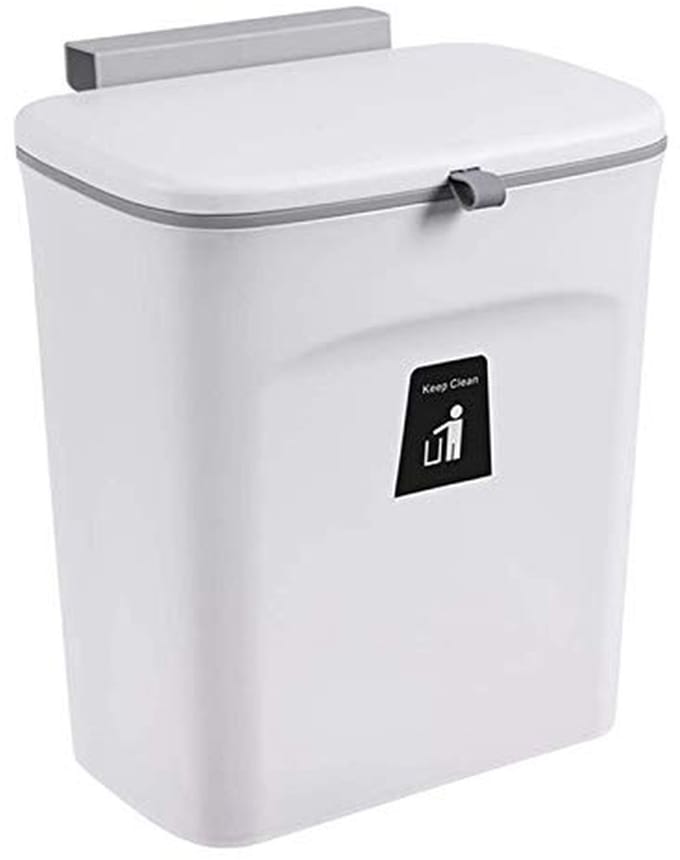 Keuken Compostbak - Prullenbak Deksel - Afval Scheiden - Geurvrij Fruitvlieg - 60 Liter - Wit