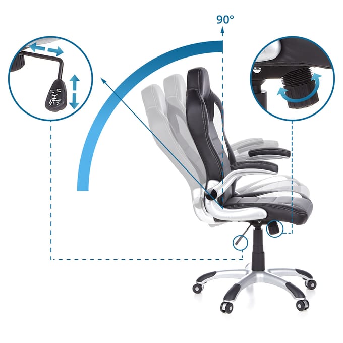 Game Racer Sport - Bureaustoel - zwart/grijs
