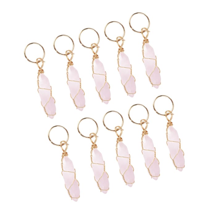 Vlechtaccessoires Haarring Dreadlock Haarjuwelen Wikkelringen Haarhangers voor Vrouwen Jongeren white