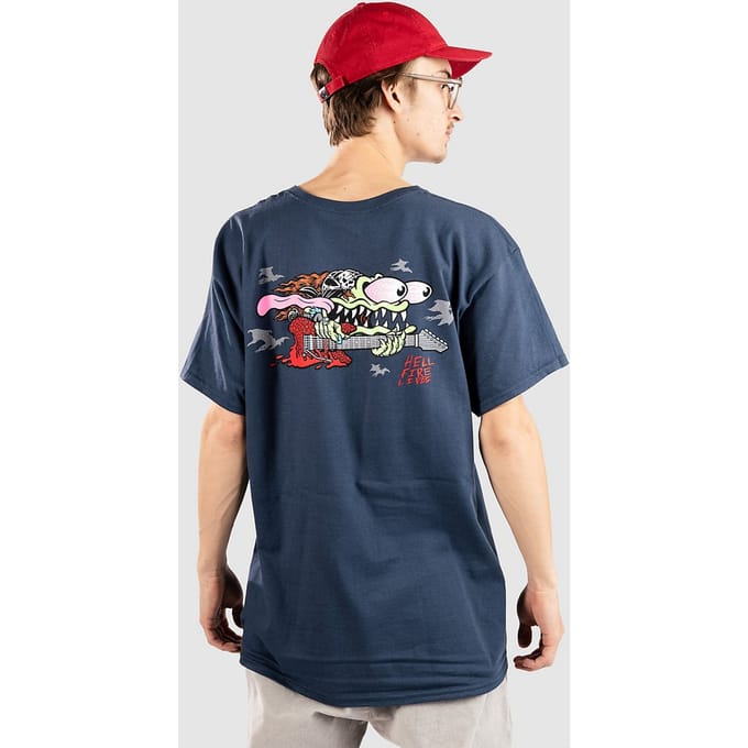 Santa Cruz X Stranger Things Eddie Slasher T-Shirt blauw