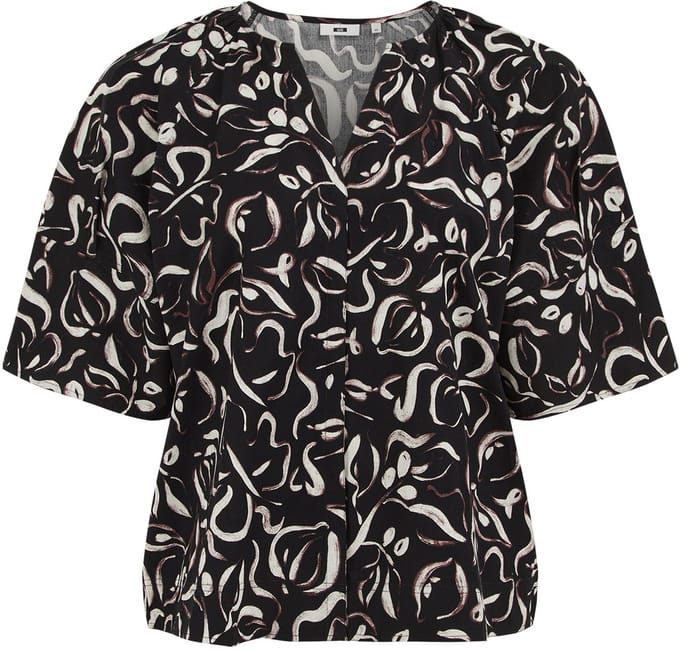 WE Fashion Dames blouse met print - Curve