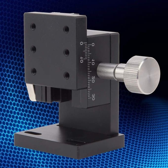 Handmatig Trim Platform - Microscopen Hefplatform - Precieze Positionering - Soepele Tandwielbeweging - 40x40 mm Tafel - Zwart