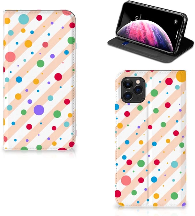 Apple iPhone 11 Pro Max Hoesje met Magneet Dots