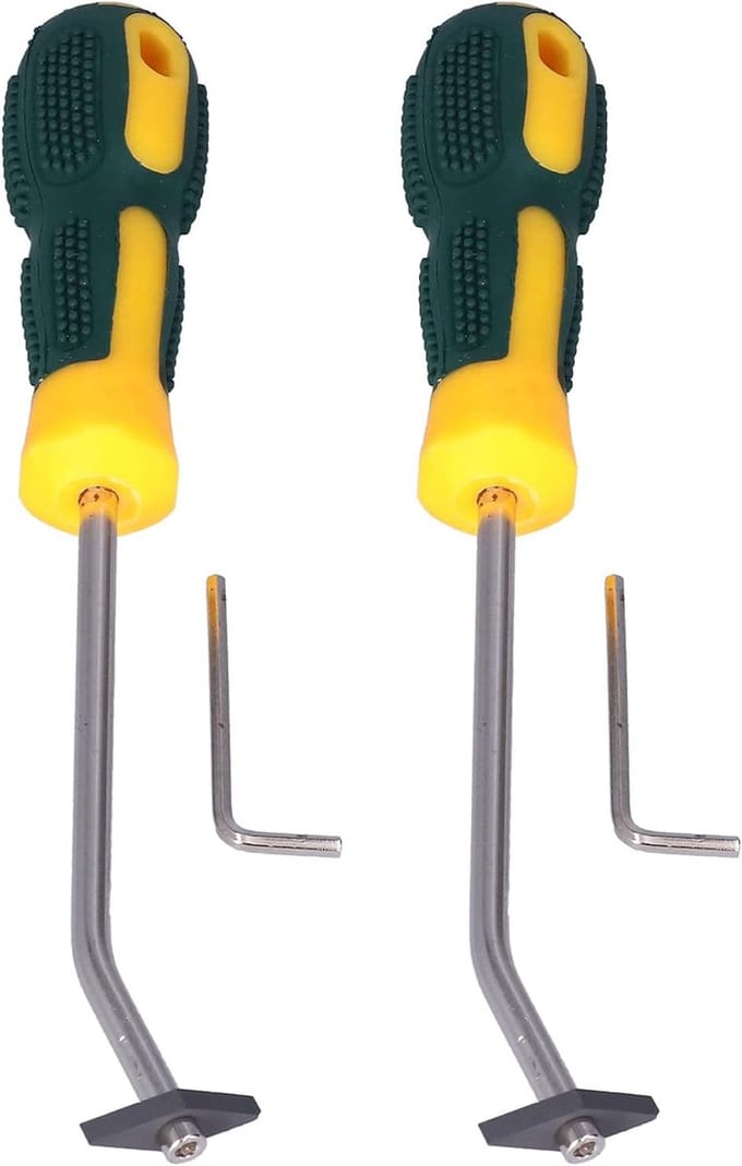 Voegen Verwijderaar - Voegenschraper Set - Efficiënte Reiniging - Ergonomisch Handvat - 2 Sets - Grijs