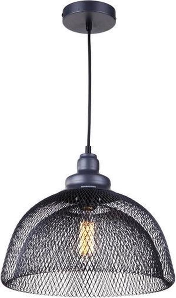 Gaaslamp Industrieel Design Hanglamp - E27 Fitting - ø35x30cm - Zwart