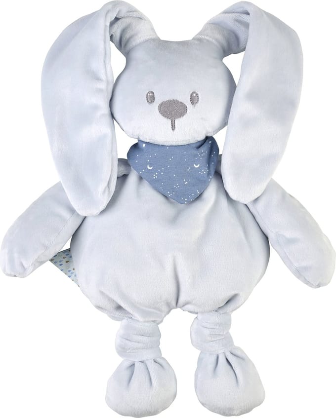Nattou LAPIDOU Knuffel - Konijn - 30 cm - Pastelblauw