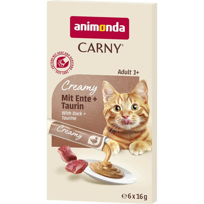 animonda Carny Adult Creamy - 6 x 16 g Eend & Taurine