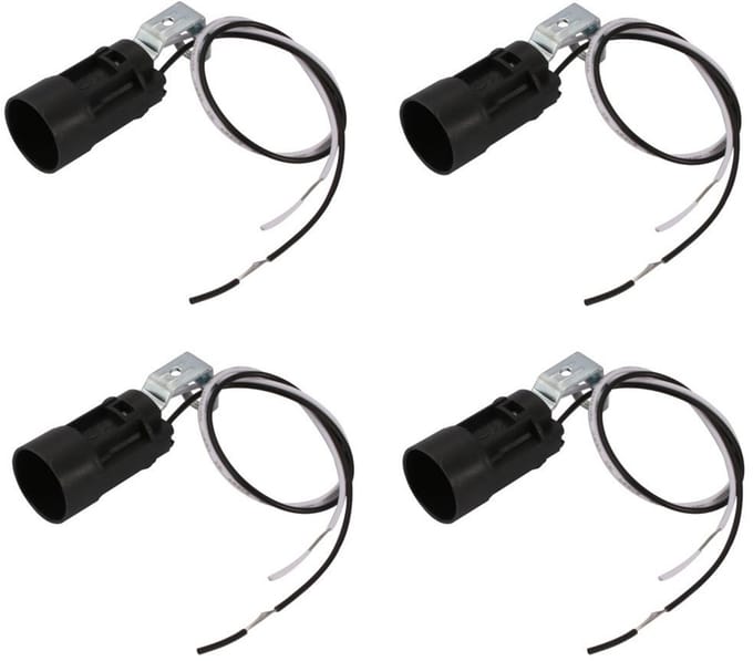 Wandlamp Hanger Lichthouder E14 - 4 Stuks Zwart 60mm Hoogte