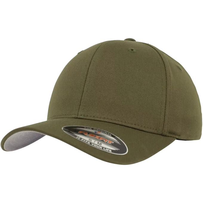 Flexfit Wooly Combed Unisex Cap - olijf - XXL