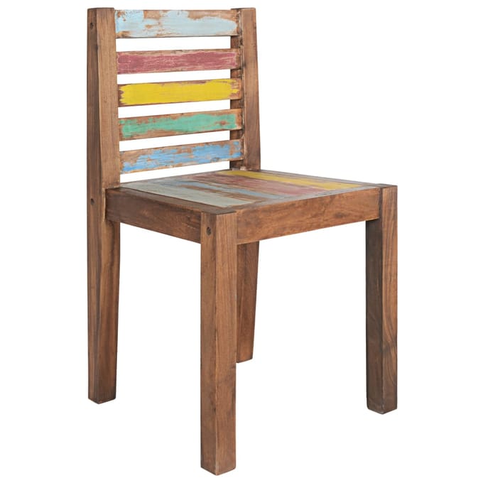 vidaXL - Eetkamerstoelen - 6 - st - massief - gerecycled - hout