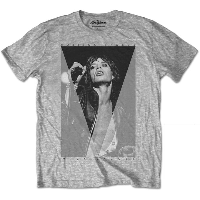 The Rolling Stones Dames/Dames Mick Driehoek T-shirt XL grijs