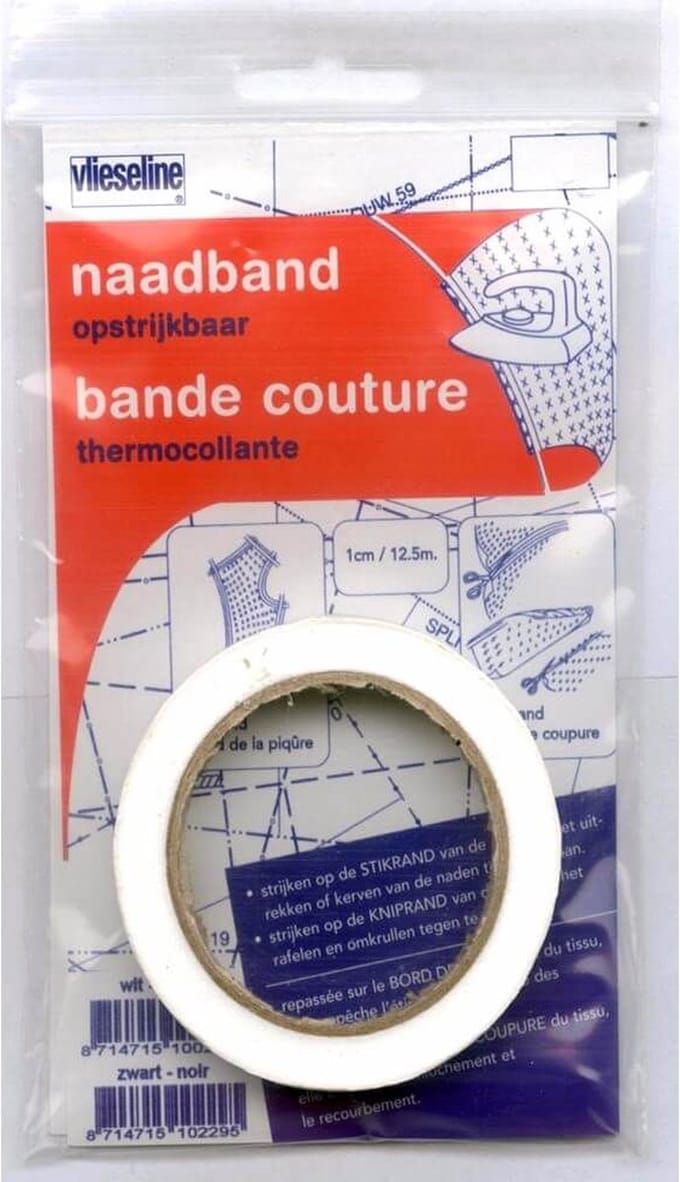 Antex - Vlieseline Naadband 12.5mtr - Opstrijkbaar - Wit