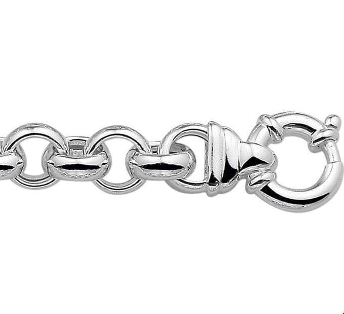 Zilver Gerhodineerde Collier jasseron 11 mm 1312167 45 cm