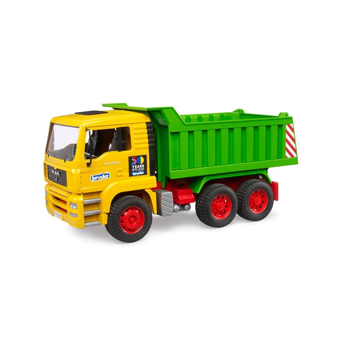 Bruder vrachtwagen MAN dumptruck 50 jaar jubileum speelgoedauto.