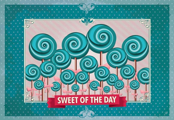 Fotobehang Cupcakes Retro | XL - 208cm x 146cm | 130g/m2 Vlies
