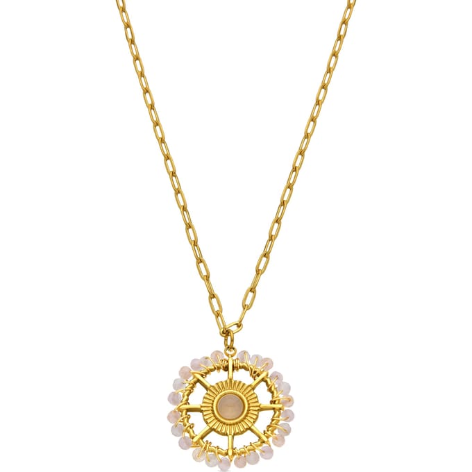 Luxeketting met glanzende zirkonia 18k goud afwerking - Yakde