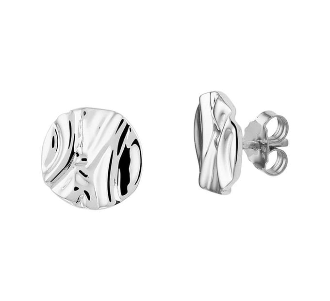 Zilver Gerhodineerde Oorknoppen rond 1332341