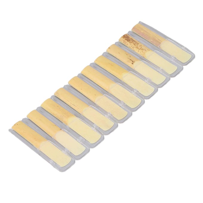 10 STUKS Professionele Saxofoon Rietjes Sterkte 2.5 Bb Sopraansaxofoon Traditionele Rietjes voor Beginner beige