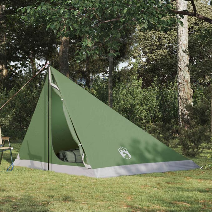 vidaXL - Backpacking - Tent - 4-persoons - Groen - 185T - Polyester - met - PU - Coating