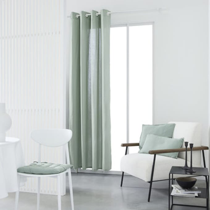 Gordijnen, vitrages, jaloezieën Today Rideau 140/240 Panama TODAY Essential Celadon
