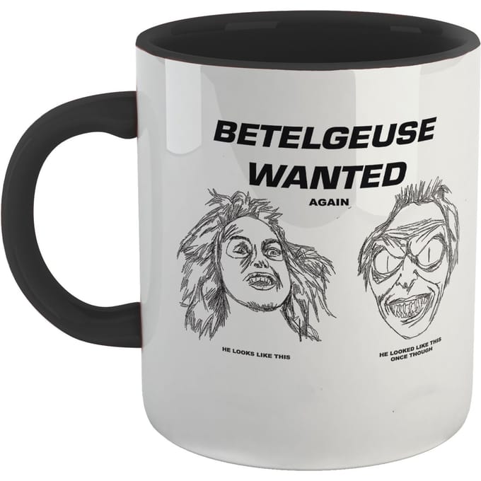 Beetlejuice Wanted Poster Mug - Black