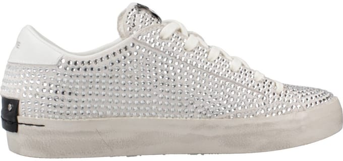 Embellished Lace-Up Low Top Sneakers with Rubber Sole for Everyday