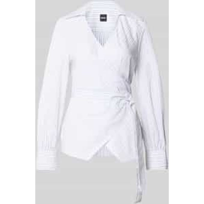 Getailleerde blouse met lange mouwen van puur katoen model 'BEKANIA1'